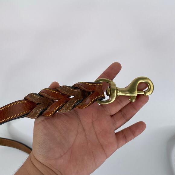 Soft Touch Large Dog brown leather leach 24" with extra long leash - Picture 7 of 16